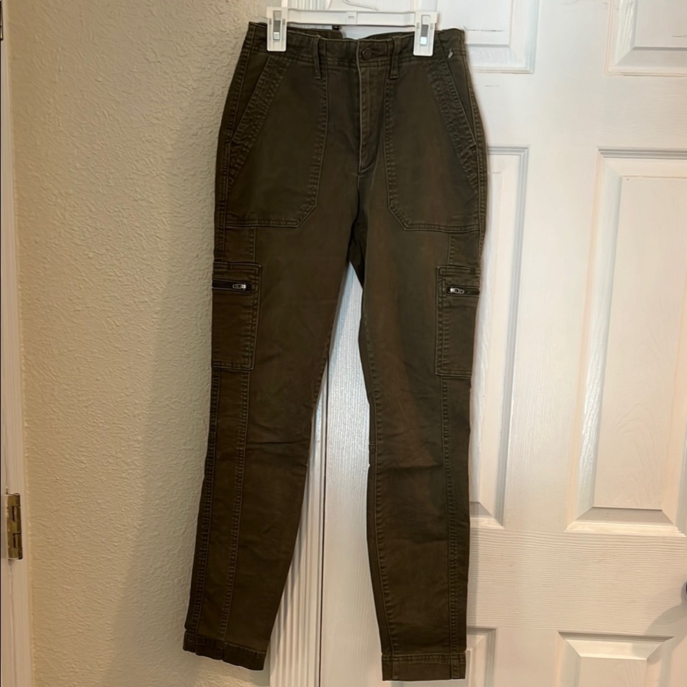 Gap skinny ankle olive pants size 4 tall